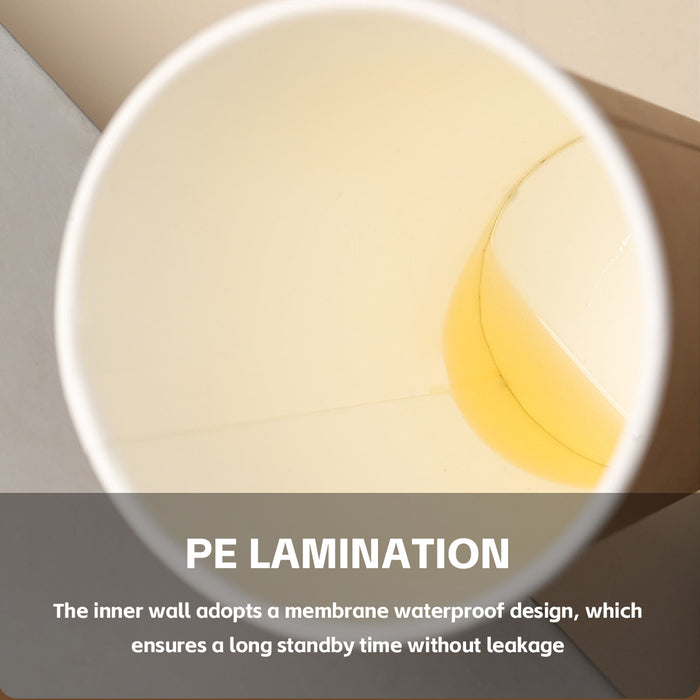 50PCS Disposable Coffee Cups 300ml Food-Grade for Takeaway Hot & Cold Drinks