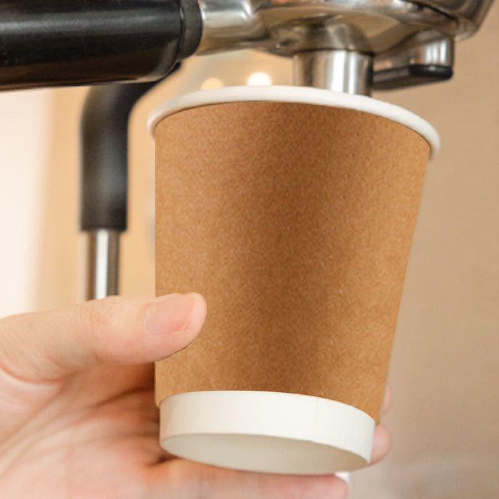 50PCS Disposable Coffee Cups 300ml Food-Grade for Takeaway Hot & Cold Drinks