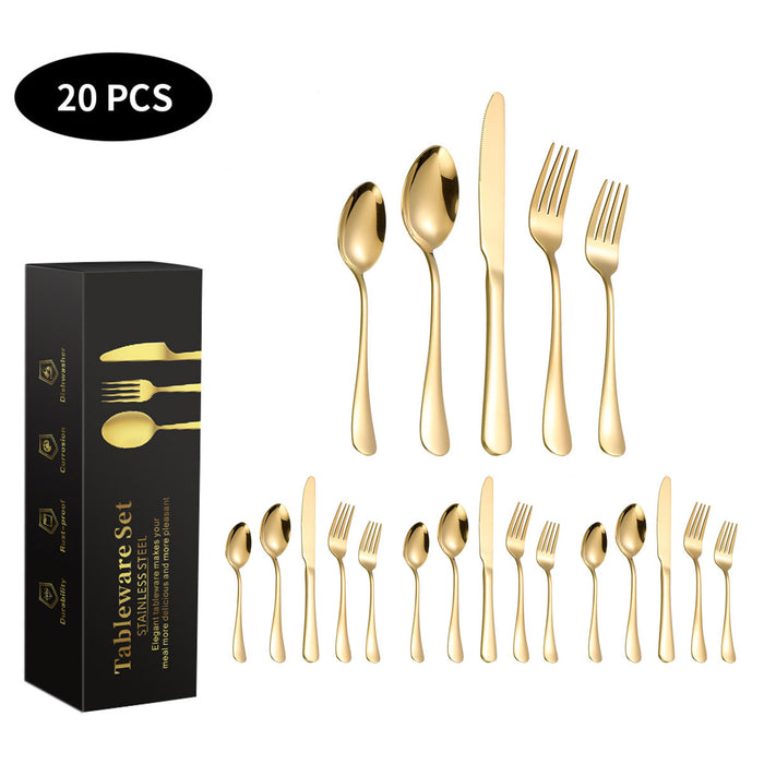 20 Or 40 Pcs Stainless Steel Cutlery Set Polished Finish