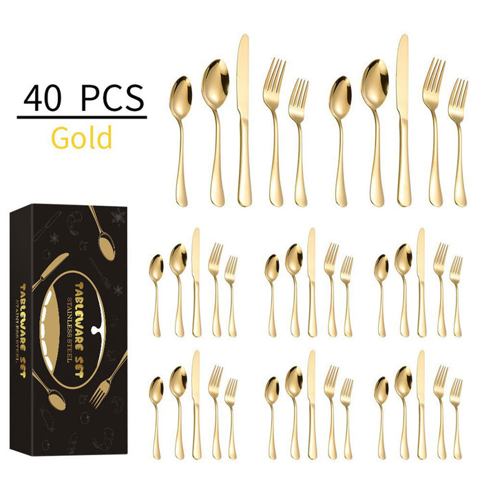 20 Or 40 Pcs Stainless Steel Cutlery Set Polished Finish