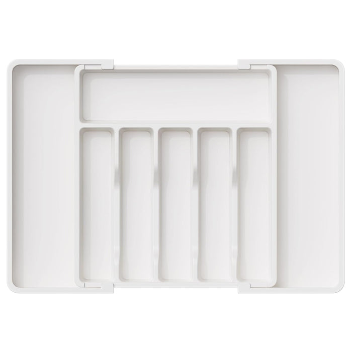 White Extendable Cutlery Storage Tray