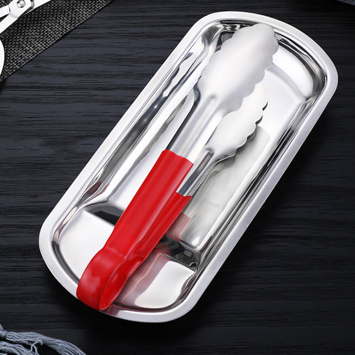 6 Pcs Stainless Steel Cutlery Tray Set 3 Fan-Shaped and 3 Square 28.5 x 15 cm