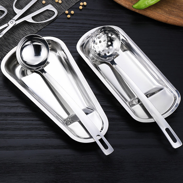 6 Pcs Stainless Steel Cutlery Tray Set 3 Fan-Shaped and 3 Square 28.5 x 15 cm