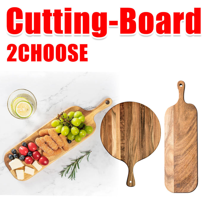 Solid Wood Cutting Board Non Slip Round Or Long 1.5cm