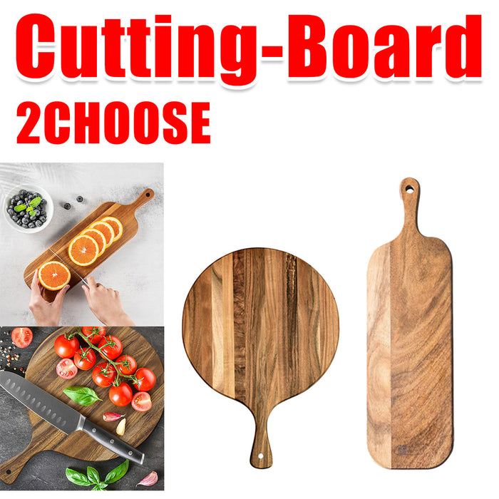 Solid Wood Cutting Board Non Slip Round Or Long 1.5cm