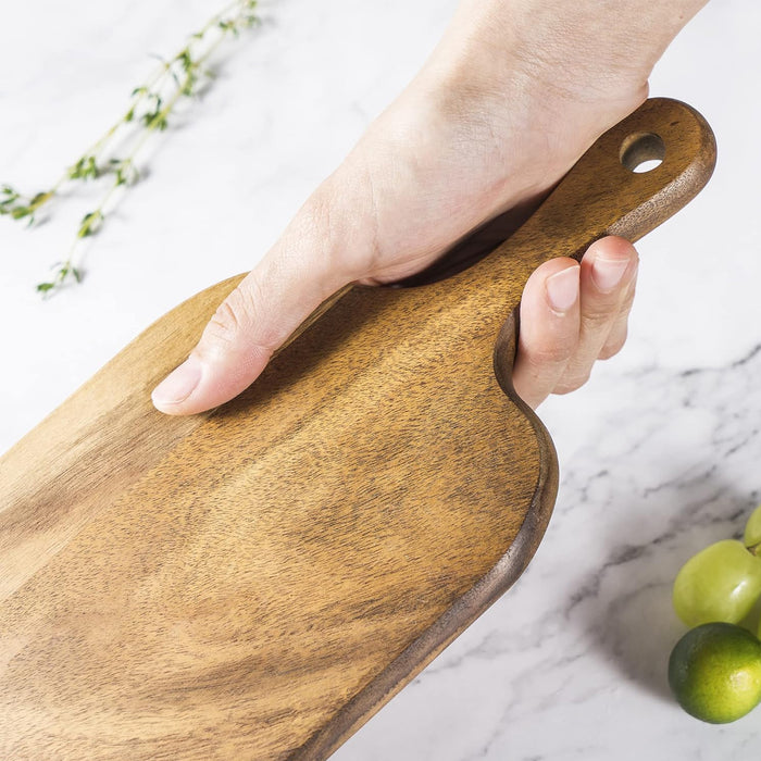 Solid Wood Cutting Board Non Slip Round Or Long 1.5cm