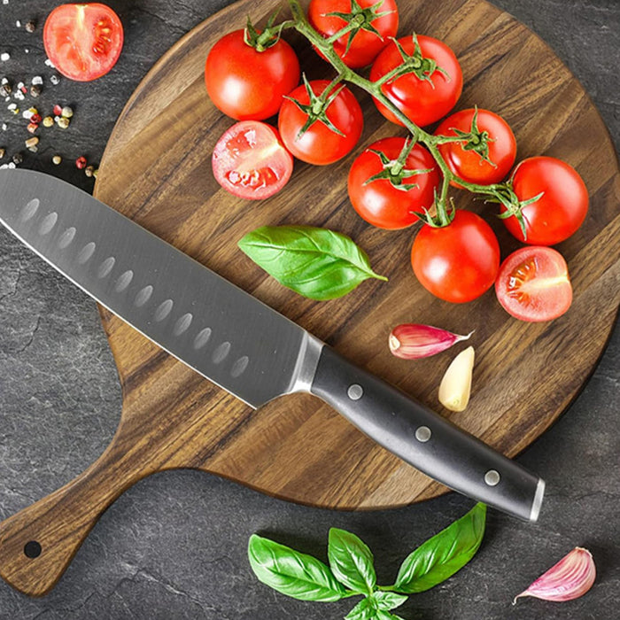 Solid Wood Cutting Board Non Slip Round Or Long 1.5cm