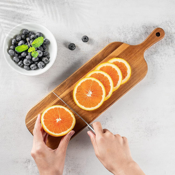 Solid Wood Cutting Board Non Slip Round Or Long 1.5cm