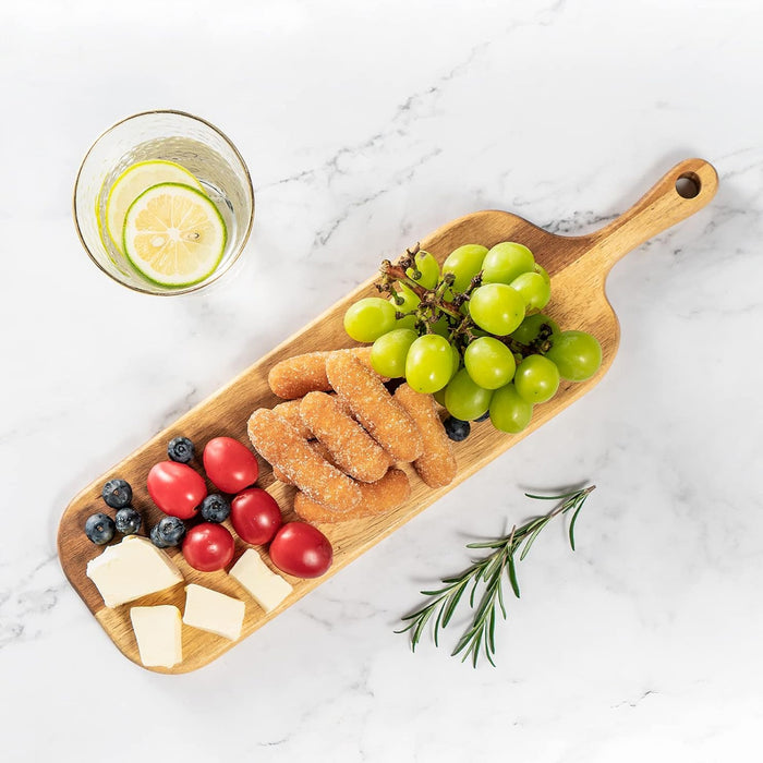 Solid Wood Cutting Board Non Slip Round Or Long 1.5cm