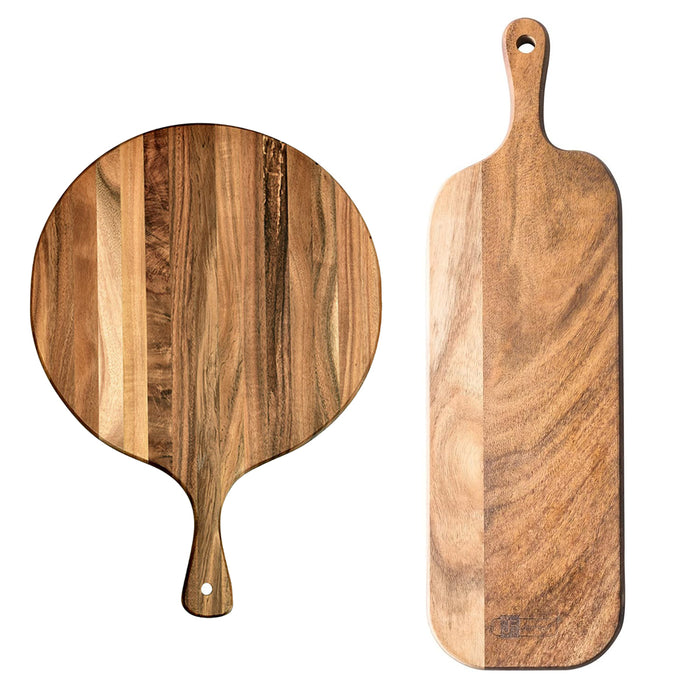Solid Wood Cutting Board Non Slip Round Or Long 1.5cm