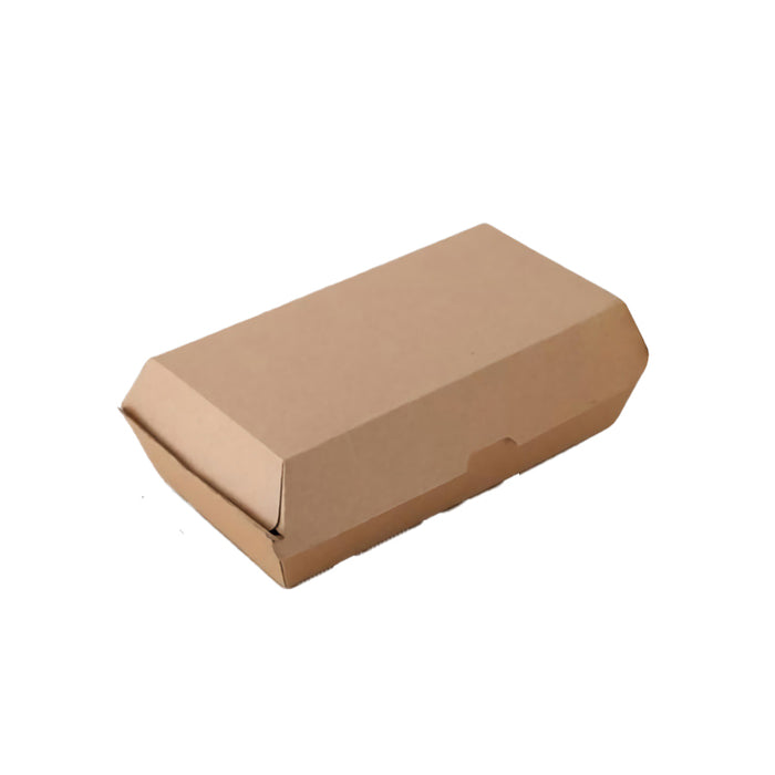 Kraft Paper Hot Dog Boxes - Corrugated Brown Takeaway Food Packaging