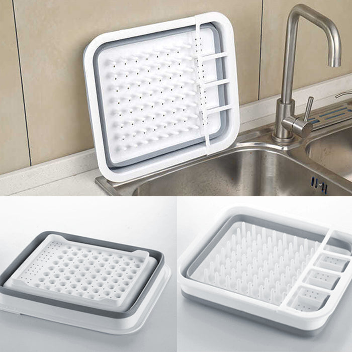 Home Master Collapsible Dish Drainer 10L with Cutlery Holder