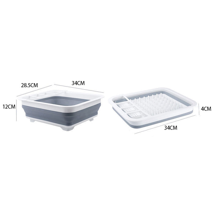 Home Master Collapsible Dish Drainer 10L with Cutlery Holder