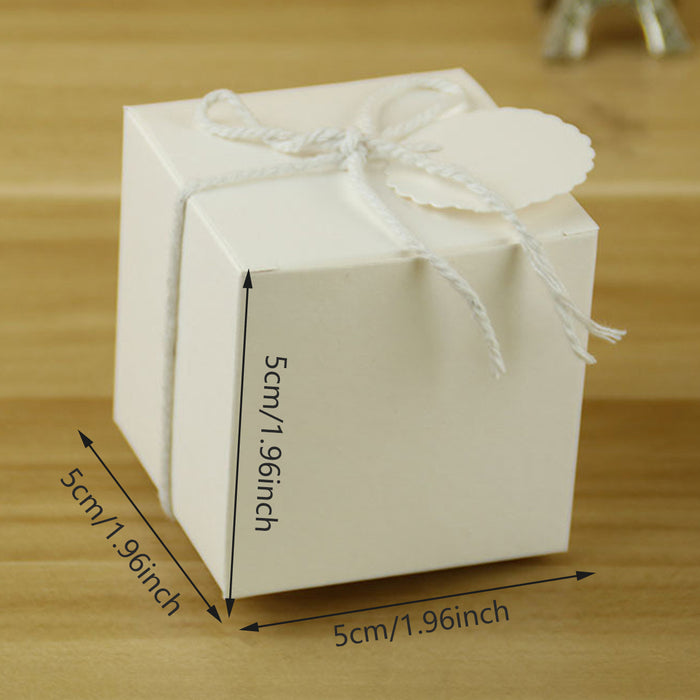 100 Pcs Kraft Paper Gift Boxes with Jute String and Tags
