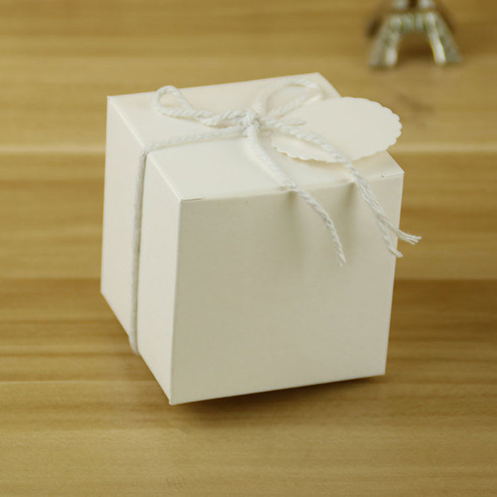 100 Pcs Kraft Paper Gift Boxes with Jute String and Tags