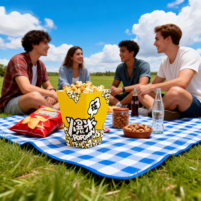 100 Pcs Oil-Proof Disposable Popcorn Snack Boxes in 2 Sizes