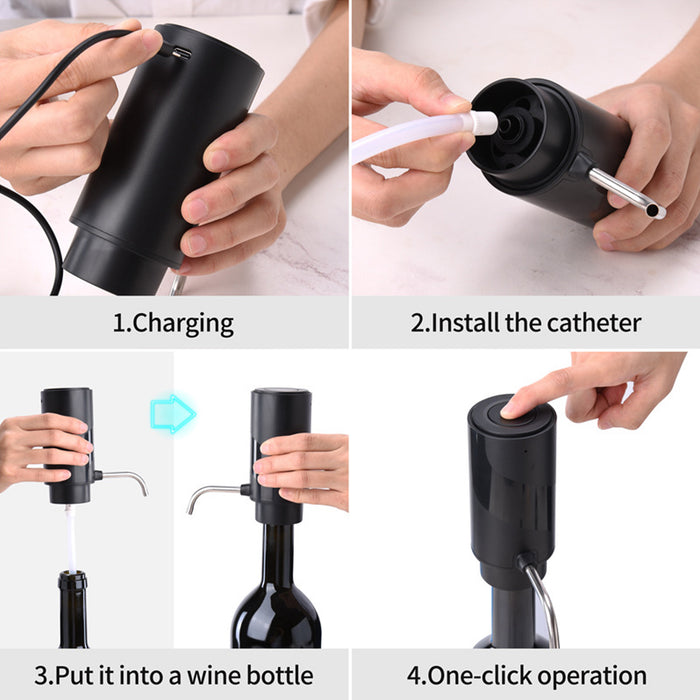 1 Air Pressure Wine Dispenser Automatic Pourer USB Charged