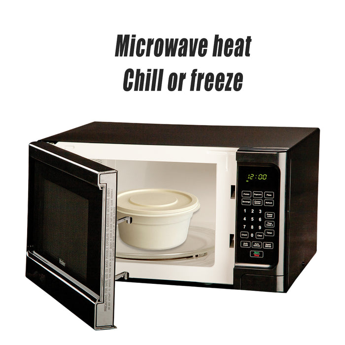 Degradable Corn Starch Takeaway Box, Matching Bowls, 50pcs