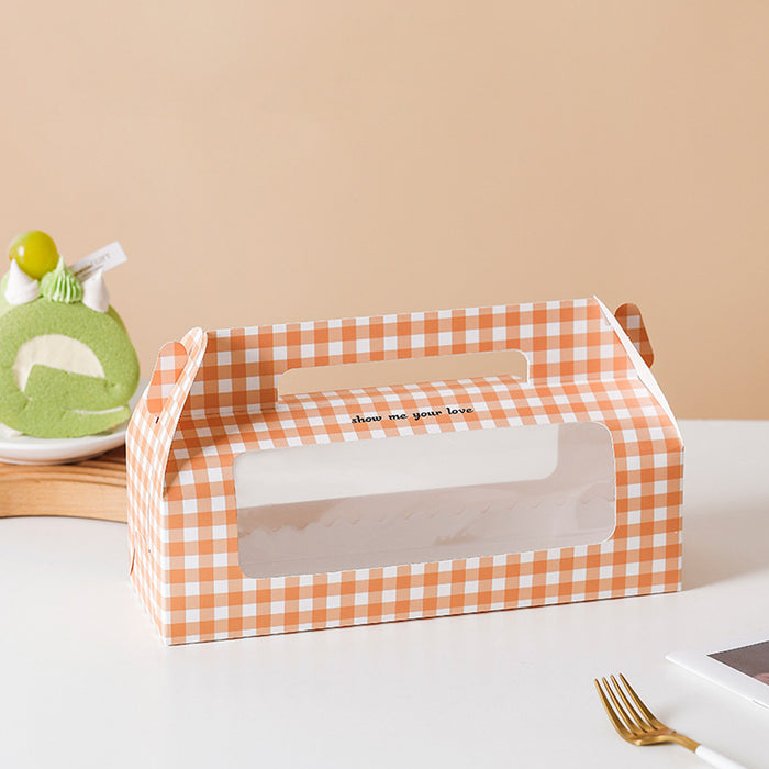 Orange Swiss Roll Box, 270x90x147mm, 20 pack