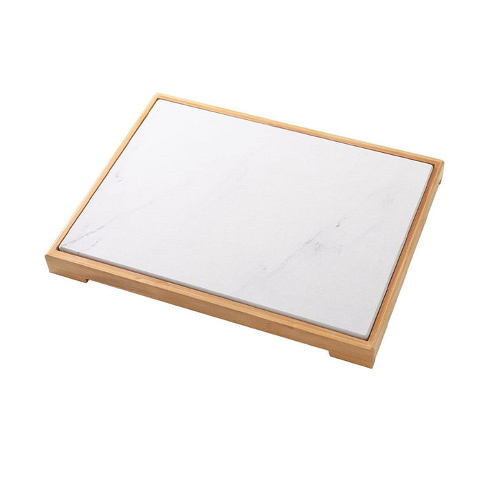 Diatomite Instant Absorbent Drying Mat with Bamboo Frame 40 x 30 cm