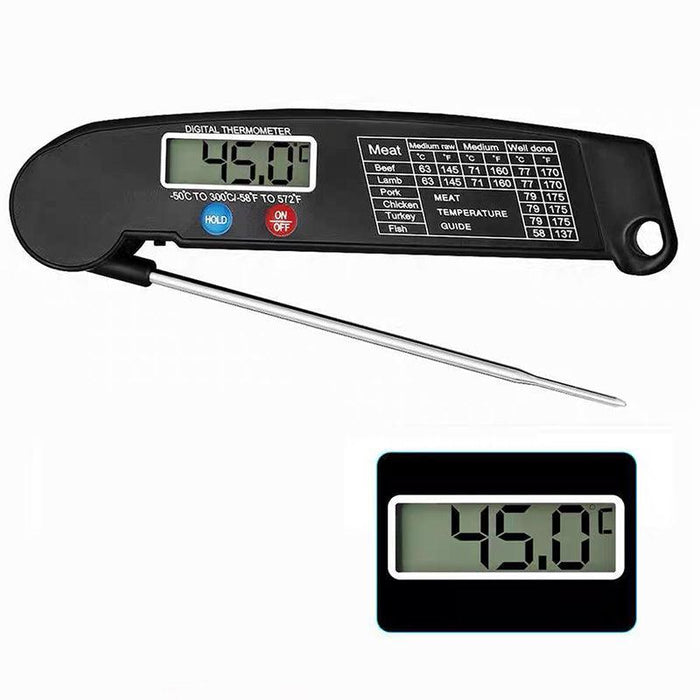 Foldable Digital Food Thermometer Fast Read BBQ Cooking Meat Probe