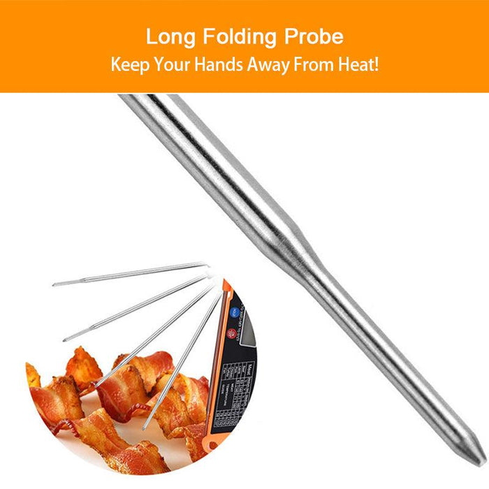 Foldable Digital Food Thermometer Fast Read BBQ Cooking Meat Probe