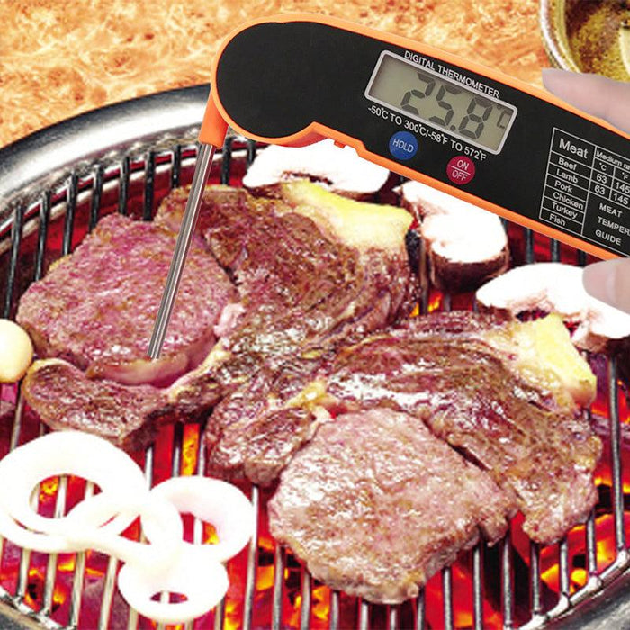 Foldable Digital Food Thermometer Fast Read BBQ Cooking Meat Probe