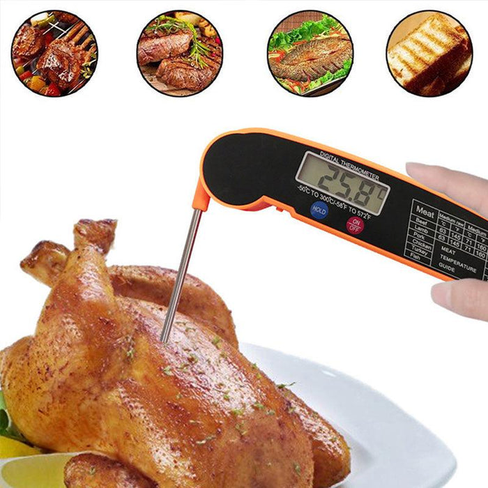 Foldable Digital Food Thermometer Fast Read BBQ Cooking Meat Probe