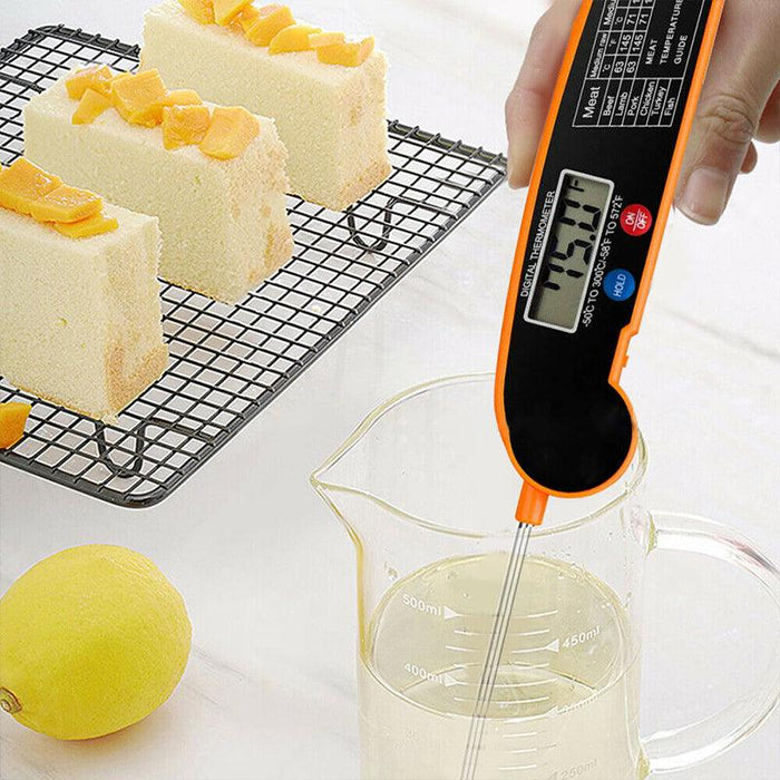 Foldable Digital Food Thermometer Fast Read BBQ Cooking Meat Probe