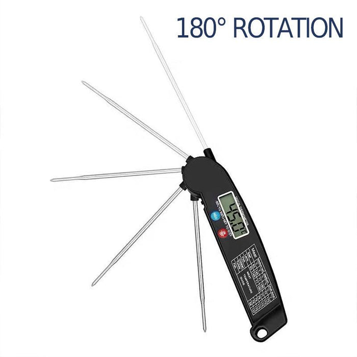 Foldable Digital Food Thermometer Fast Read BBQ Cooking Meat Probe