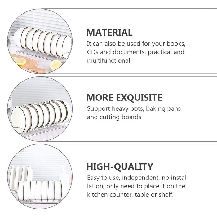 2pcs Stainless Steel Drainer Dish Rack Kitchen Dish Organizer Sink Storage Rack