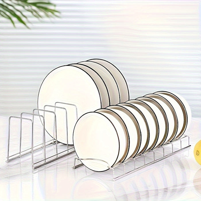 2pcs Stainless Steel Drainer Dish Rack Kitchen Dish Organizer Sink Storage Rack