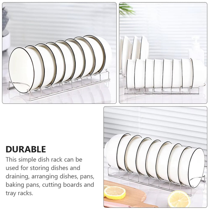 2pcs Stainless Steel Drainer Dish Rack Kitchen Dish Organizer Sink Storage Rack