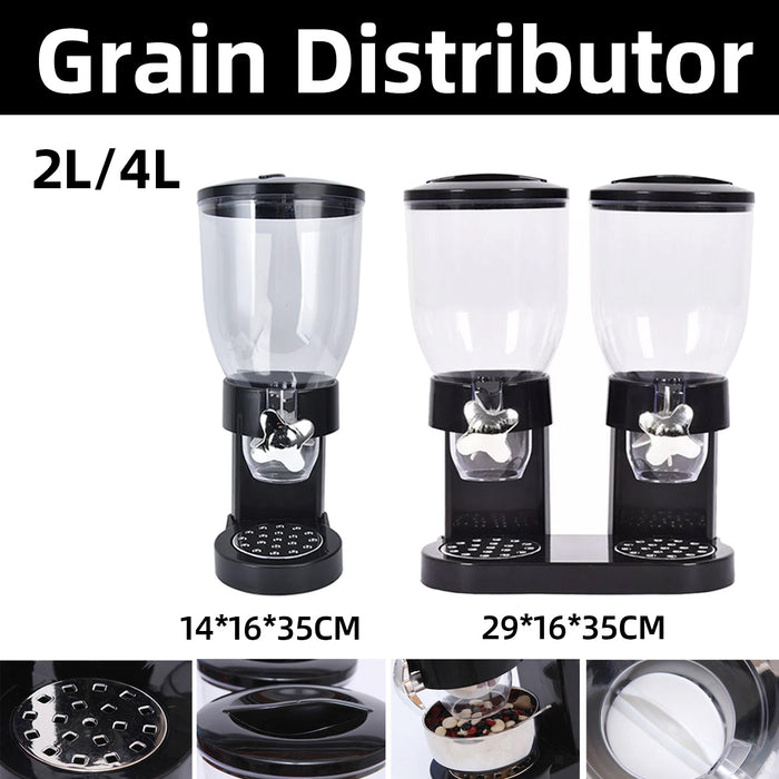 Grain Storage Distributor with Rotating Dispenser 2L 4L