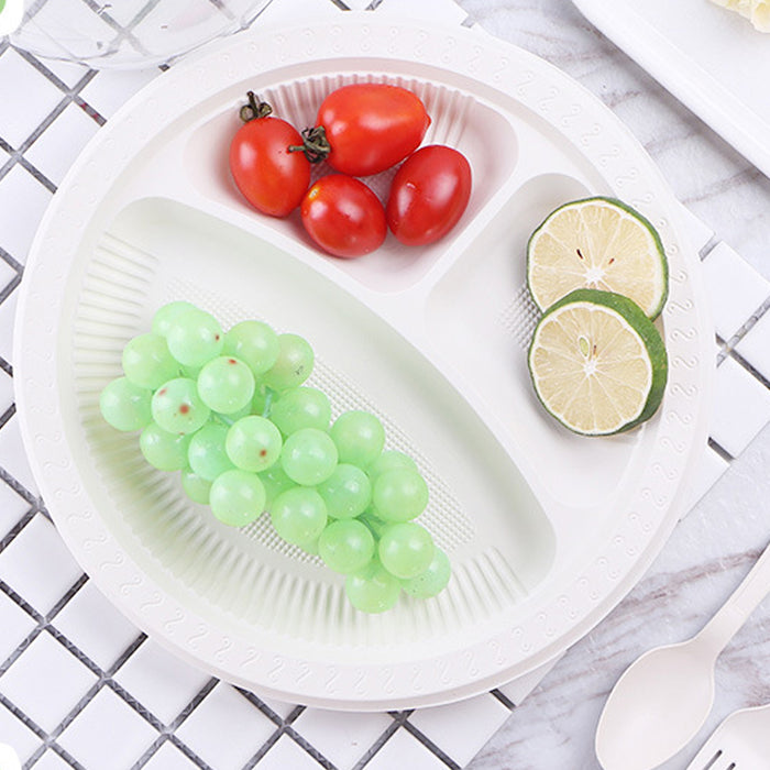 100Pcs Corn Starch Degradable Dinner Plates Eco-Friendly Disposable Tableware
