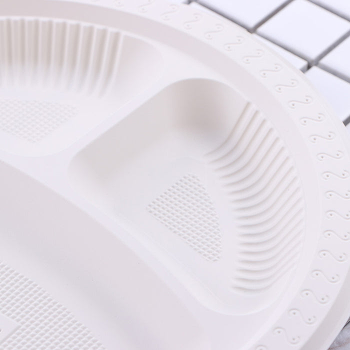 100Pcs Corn Starch Degradable Dinner Plates Eco-Friendly Disposable Tableware