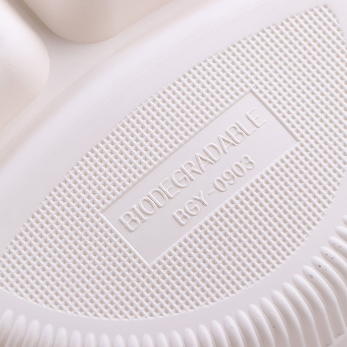 100Pcs Corn Starch Degradable Dinner Plates Eco-Friendly Disposable Tableware