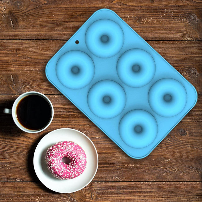 3 Pcs Silicone Donut Mould Set 6 Cavity Non Stick Oven Microwave Freezer Safe