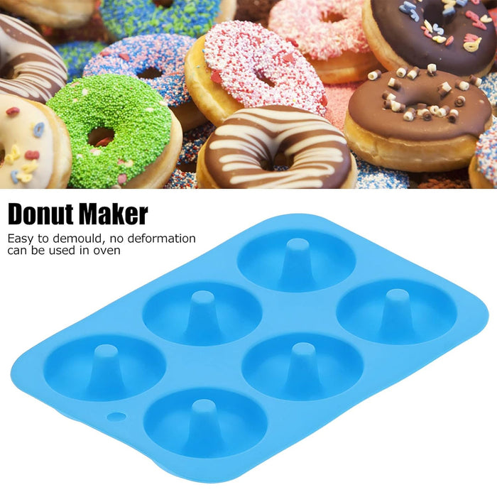 3 Pcs Silicone Donut Mould Set 6 Cavity Non Stick Oven Microwave Freezer Safe