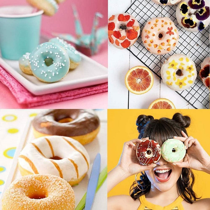 3 Pcs Silicone Donut Mould Set 6 Cavity Non Stick Oven Microwave Freezer Safe