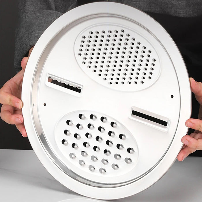 3 Pcs Stainless Steel Colander Basin Mixing Bowl Set with Grater