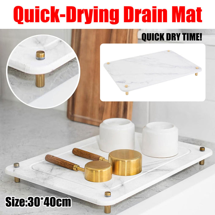 Diatom Mud Water-Draining Pad for Kitchen Faucet and Washbasin 30x40cm