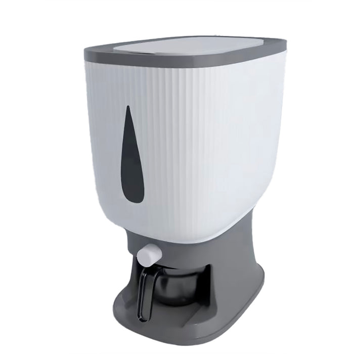 Rice Storage Container 10kg Press-to-Dispense with Clear Window