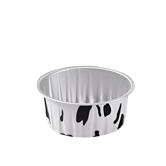 100 Pcs Aluminium Foil Pudding Cups with Lids 125 ml 8.7 cm Oven Safe