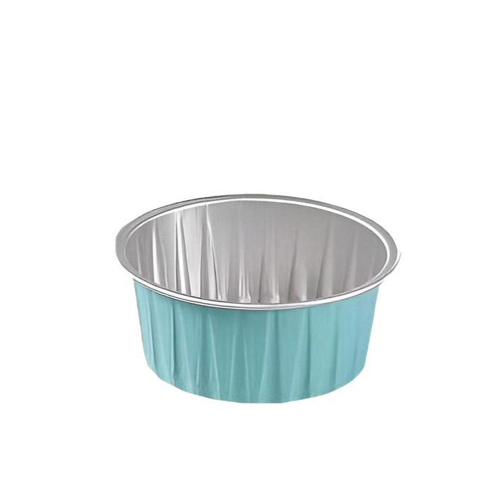 100 Pcs Aluminium Foil Pudding Cups with Lids 125 ml 8.7 cm Oven Safe