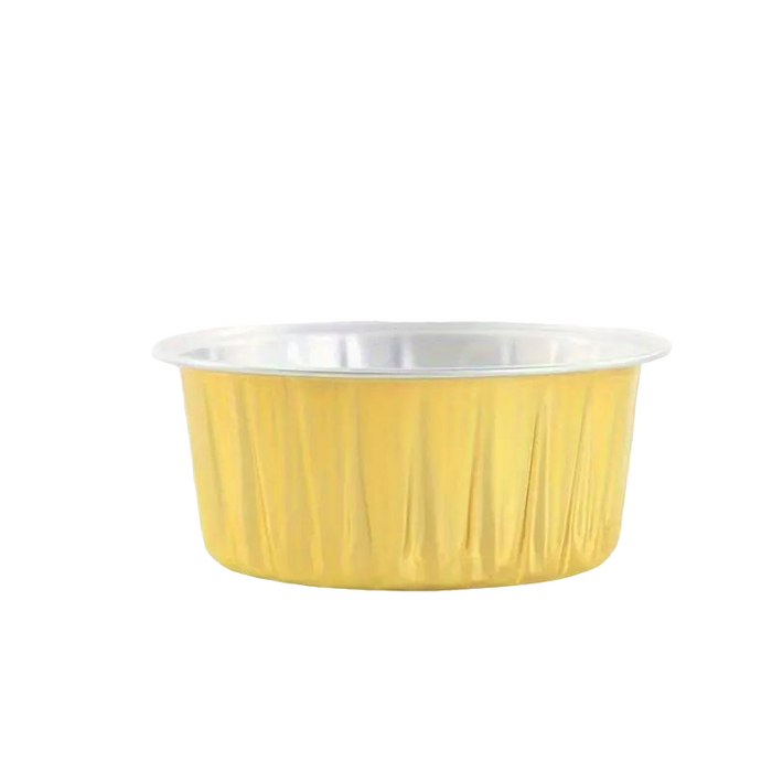 100 Pcs Aluminium Foil Pudding Cups with Lids 125 ml 8.7 cm Oven Safe