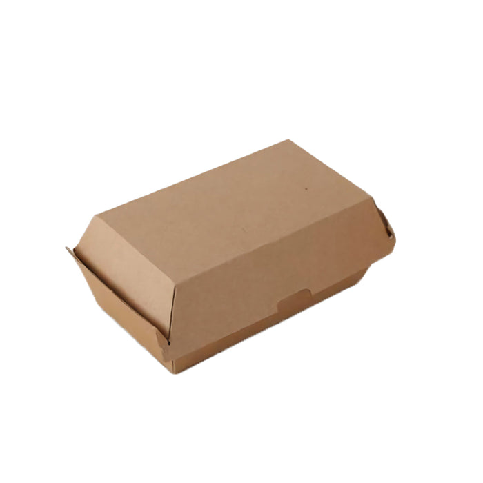 Kraft Paper Hot Dog Boxes - Corrugated Brown Takeaway Food Packaging