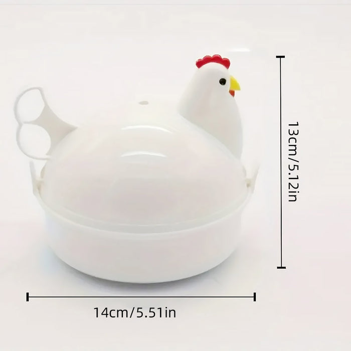 4 Egg Microwave Egg Steamer Chicken Shape Kitchen Tool