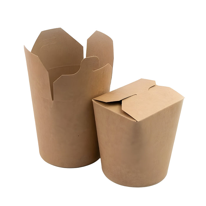 Portable Kraft Paper Lunch Box, 32oz, 50 pack