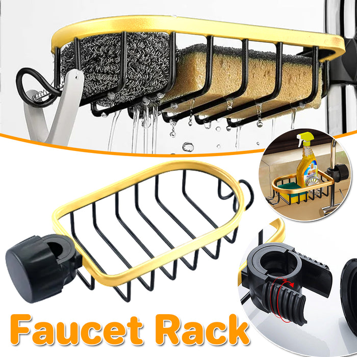 Faucet Sink Shelf Drainage Rack 180 Degree Rotatable Stainless Steel